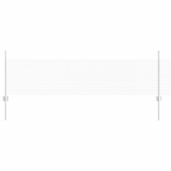 vidaXL Zaun mit Pfosten Silber 0,5 x 100 m Stahl