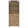 vidaXL Highboard mit Schubladen Artisan-Eiche 69,5 x 34 x 180 cm