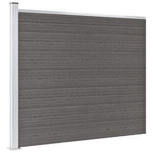 vidaXL Zaunelement WPC 175x146 cm Grau