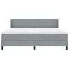 vidaXL Boxspringbett mit Matratze Hellgrau 200 x 180 cm Stoff