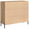 vidaXL Sideboard Artisan-Eiche 90 x 34 x 80 cm Holzwerkstoff