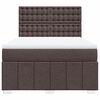 vidaXL Boxspringbett mit Matratze Dunkelbraun 160x200 cm Stoff