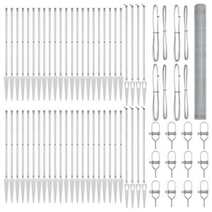 vidaXL Zaunpfosten Silber