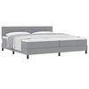 vidaXL Boxspringbett mit Kopfteil Hellgrau 200 x 200 cm Stoff