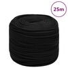 vidaXL Arbeitsseil Schwarz 8 mm 25 m Polyester