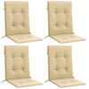 vidaXL Niedriglehner-Auflagen 4 Stk. Melange Beige 100x50x4 cm Stoff