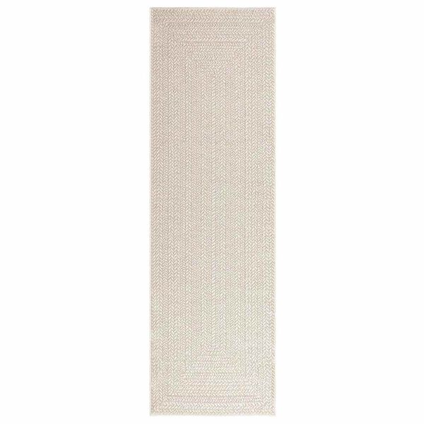 vidaXL Teppich ZIZUR Creme 80x250 cm Jute-Optik Indoor und Outdoor