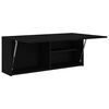 vidaXL Bad-Wandschrank Schwarz 100x25x40 cm Holzwerkstoff