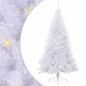 vidaXL K&uuml;nstlicher Weihnachtsbaum Wei&szlig; 240 cm PVC und Stahl