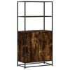 vidaXL Highboard Räuchereiche 68x35x139 cm Holzwerkstoff und Metall