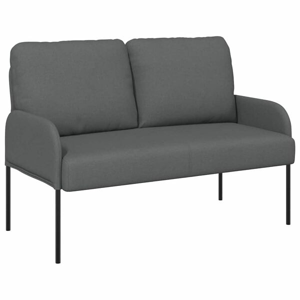 vidaXL Sofas mit Kissen 110cm Dunkelgrau Sperrholz