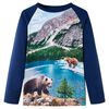 vidaXL Kinder-Langarmshirt Marineblau 116