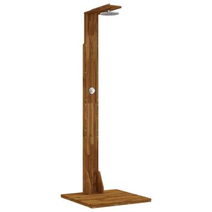vidaXL Gartendusche 219 cm Massives Akazienholz und Edelstahl Natur