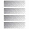 vidaXL Treppe Tritt 4 stk. 100 x 30 cm Silber Aluminium Rechtwinklig