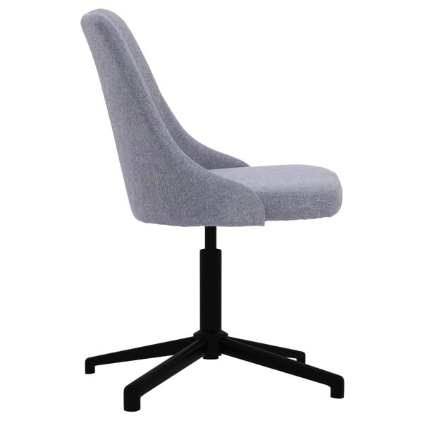 vidaXL Esszimmerst&uuml;hle 2 Stk. Drehbar Hellgrau Stoff