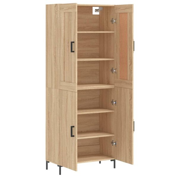 vidaXL Highboard Sonoma-Eiche 69,5x34x180 cm Holzwerkstoff