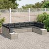 vidaXL Gartensofa-set mit Kissen 10 pcs Hellgrau Polyrattan