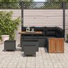 vidaXL Garten-Sofa-Set 8 pcs Schwarz Poly-Rattan