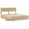 vidaXL Bettrahmen Sonoma-Eiche 200 x 200 cm Ingenieurs Holz
