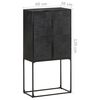 vidaXL Sideboard Schwarz 60x30x120 cm Massivholz Akazie und Mango