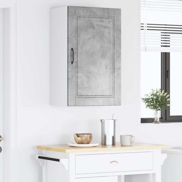 vidaXL K&uuml;chenschrank mit T&uuml;r Beton Grau 50 x 31 x 80 cm Holzwerkstoff