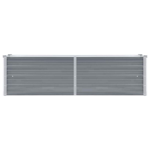vidaXL Garten-Hochbeet Verzinkter Stahl 160x40x45 cm Grau