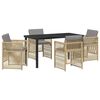 vidaXL Garten Essgruppe 5 Stk. Beige Pulverbeschichteter Stahl