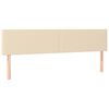 vidaXL Boxspringbett mit Matratze Creme 200x200 cm Stoff