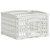 vidaXL 4-Panel Hundelaufstall 60 x 60 x 38 cm Kunststoff Wei&szlig; Klappbar