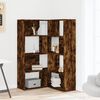 vidaXL Eck-Bücherregal 4 Etagen Räuchereiche 85x85x140cm Holzwerkstoff