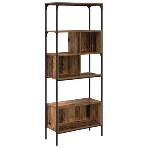 vidaXL B&uuml;cherregal 7 Ebenen 76 x 33 x 188,5 cm Holzwerkstoff Altholz