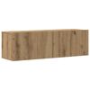 vidaXL 4-teiliges TV-Wandschrank-Set Artisan Oak 100x30x30 cm