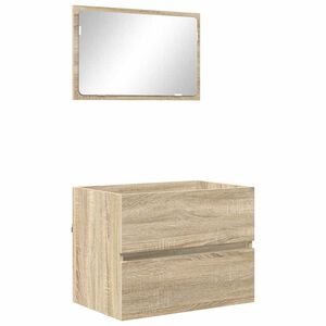vidaXL Badezimmerm&ouml;bel-Set mit Schubladen Sonoma-Eiche Holzwerkstoff