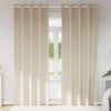 vidaXL Verdunkelungsvorh&auml;nge 2 pcs Creme 140 x 260 cm Samt