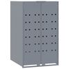 vidaXL M&uuml;lltonnenbox f&uuml;r 1 Tonne Grau 69x79x117 cm Stahl