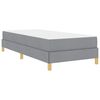 vidaXL Boxspringbett mit Matratze Hellgrau 100 x 200 cm Stoff