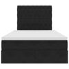 vidaXL Bett mit Stauraum und LED mit LED Schwarz 120 x 190 cm Samt