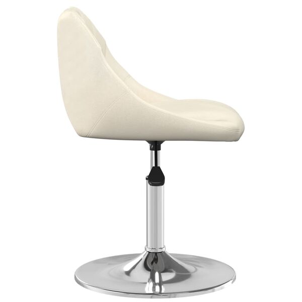 vidaXL Esszimmerst&uuml;hle 6 Stk. Drehbar Creme Samt