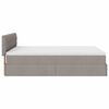 vidaXL Ottomane Bett mit Matratze & LEDs Taupe 140x200 cm Stoff