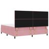 vidaXL Boxspringbett mit Matratze mit Kopfteil Rosa 200 x 200 cm Stoff