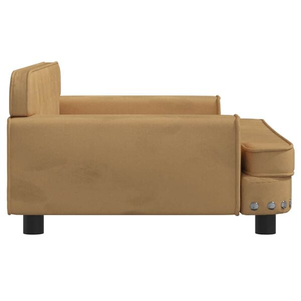 vidaXL Hundebett Braun 90x53x30 cm Samt