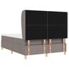 vidaXL Boxspringbett mit Matratze Dunkelgrau 90x190 cm Taupe Stoff