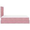 vidaXL Ottoman-Bett mit Matratzen & LEDs Rosa 120x190 cm Samt