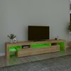 vidaXL TV-Schrank mit LED-Leuchten Sonoma-Eiche 215x36,5x40 cm