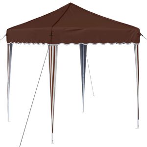 vidaXL Pop-up Partyzelt 195 x 195 x 245 cm Braun Oxford-Stoff
