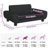 vidaXL Hundebett Schwarz 70x45x33 cm Samt
