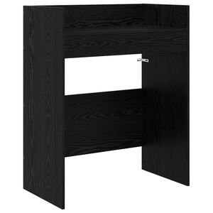 vidaXL DJ Tisch Schwarz Eichen-Optik 102 x 45 x 102 cm Holzwerkstoff