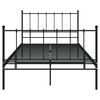 vidaXL Bett Schwarz Metall 120x200 cm