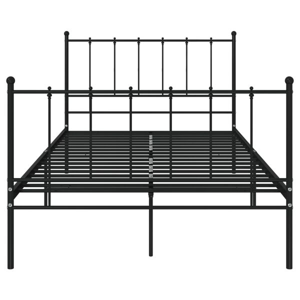 vidaXL Bett Schwarz Metall 120x200 cm