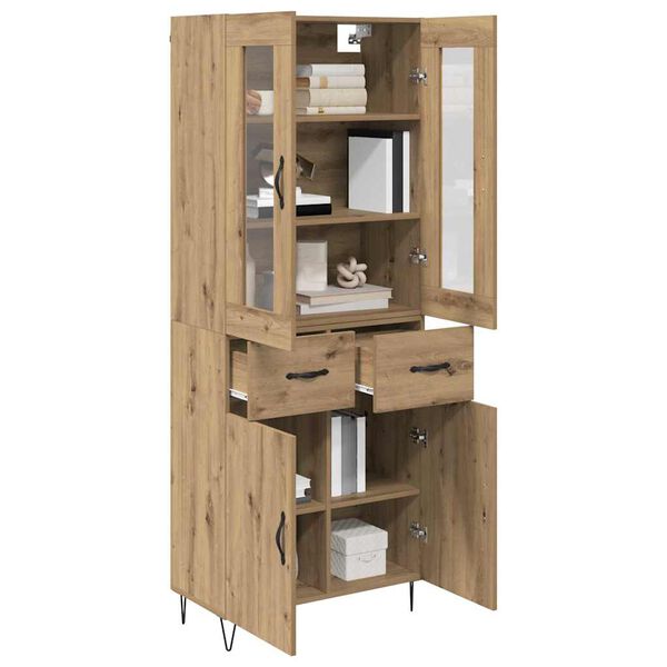 vidaXL Highboard Artisan-Eiche 69,5 x 34 x 90 cm Holzwerkstoff